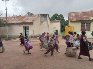 Kauna Kiddies pupils heading to their bus