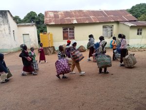 Kauna Kiddies pupils heading to their bus